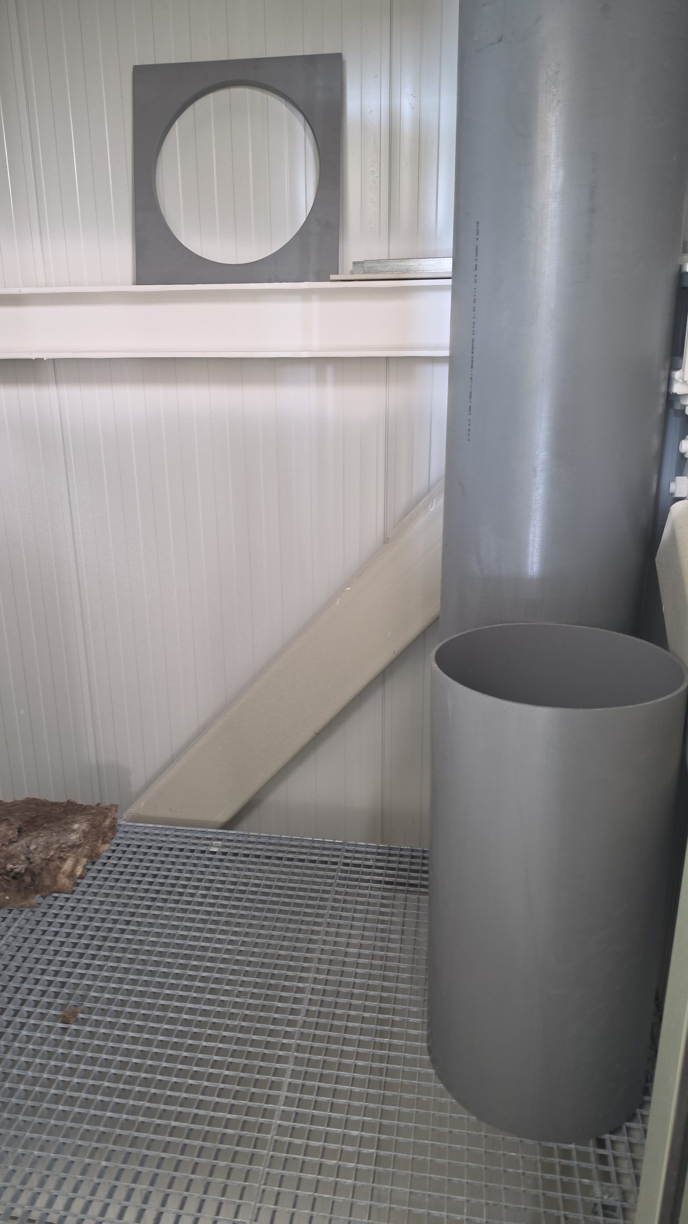 Afzuigleiding in PPs in de technische ruimte